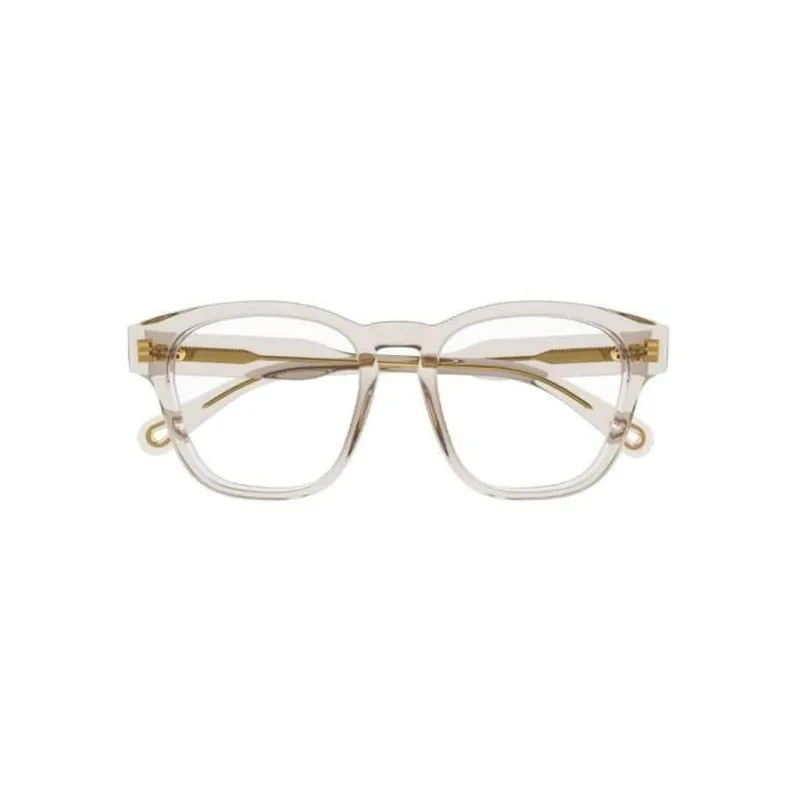 Chloe Acetate Irregular Shape Eyeglass Frames Women's Beige-1