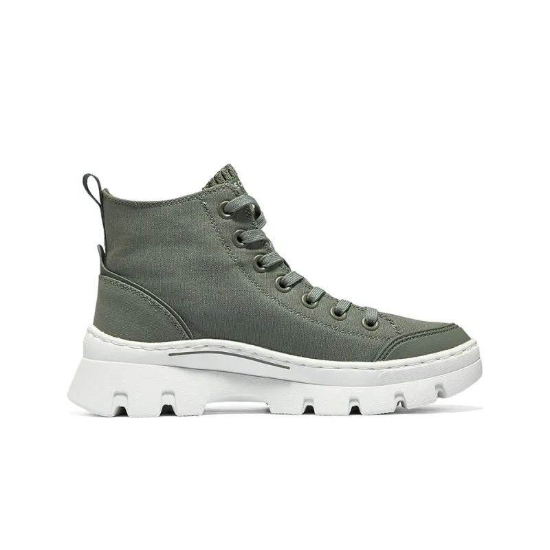 Skechers Roadies Abrasion Resistant Lightweight Cushioning High Top Canvas Shoes Women's Green-1