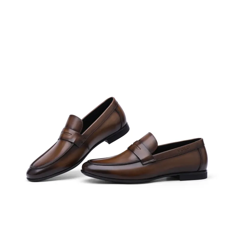 VOLO Loafers Men Low Top Light Brown/Black Gray-4