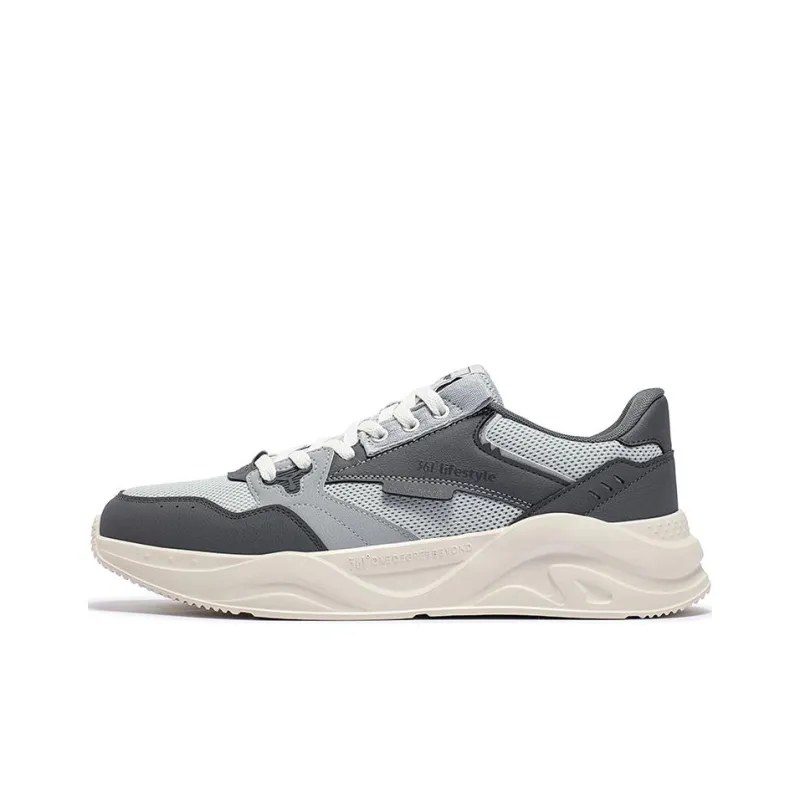 361° Cushioning And Breathable Low Top Running Shoes Men's Gray-0