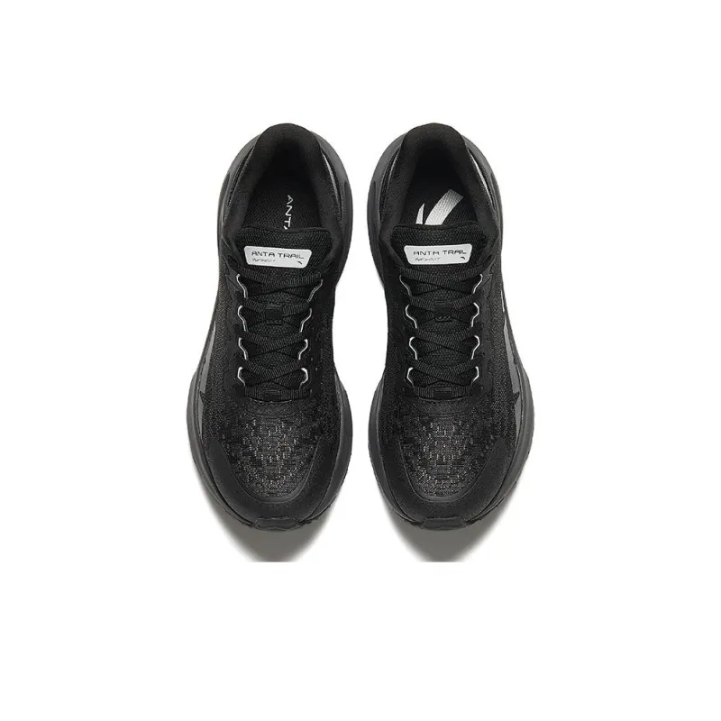 Anta Cushioned Slip-Resistant Abrasion-Resistant Low-Top Running Shoes Men's Black-2
