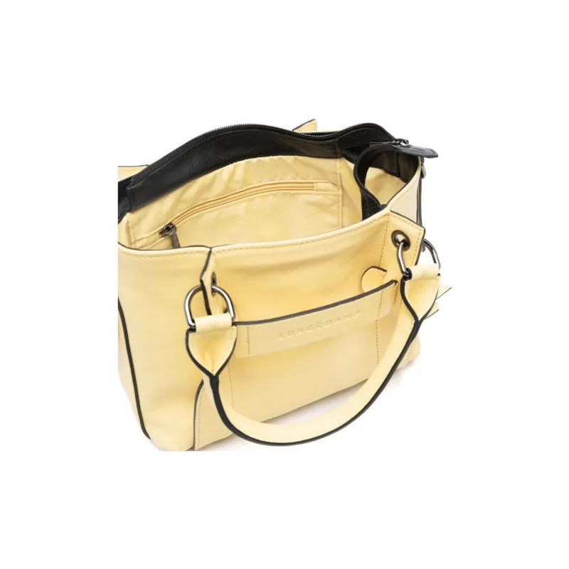 LONGCHAMP Calfskin Tote Bag, Shopping Bag, Shoulder Bag, Crossbody Bag, Handbag Small Size Women's Butter Yellow-2