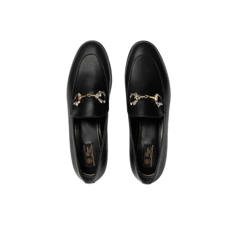 GUCCI Jordaan Loafers 0.6cm Women's Black-2