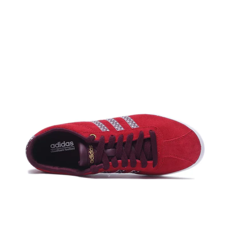 Adidas Courtset Cushioned Wear-Resistant Slip-Resistant Low-Top Tennis Shoes Women's Red White-3