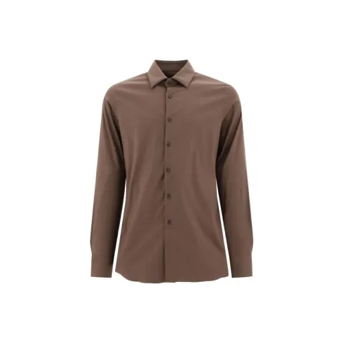 PRADA Shirts Men Brown