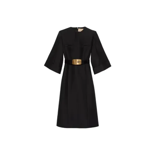 GUCCI Short-Sleeved Dresses Women's Black