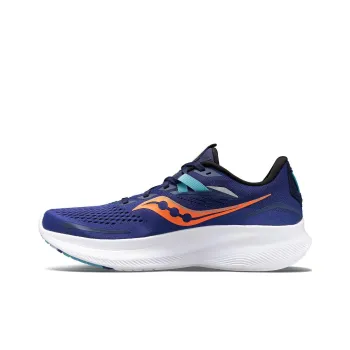 Saucony Ride 15 Cushioning Anti-Slip And Wear-Resistant Low-Top Running Shoes Men's Blue