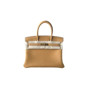 HERMES Birkin Togo Calfskin Birkin Bag Handbags Regular Women's 21 Naturel-Sable Light Tea Brown