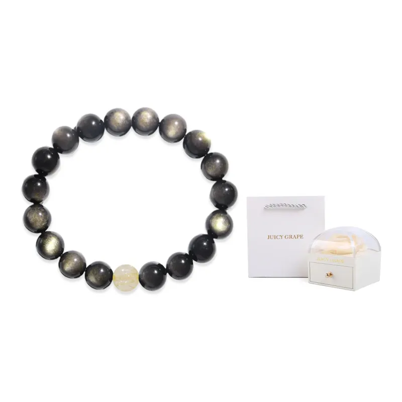 JUICY GRAPE Beaded Bracelet Fortune Beads Elegant Advanced Hand Accessory Unisex-1