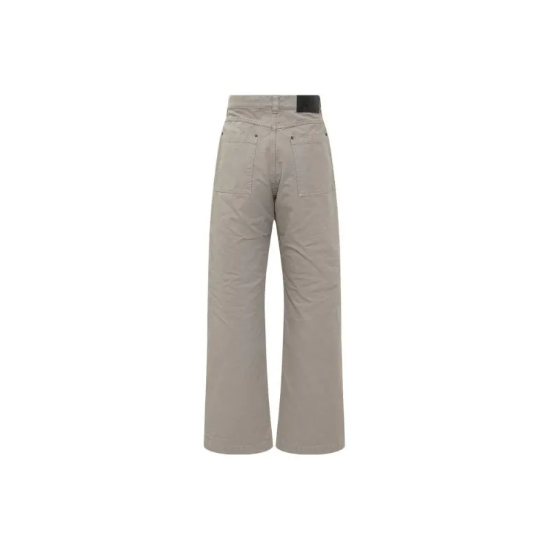 MSGM Logo Patch Wide Leg Trousers-1
