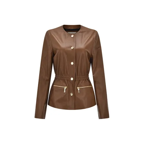 RARE Leather Jackets Women's Light Brown