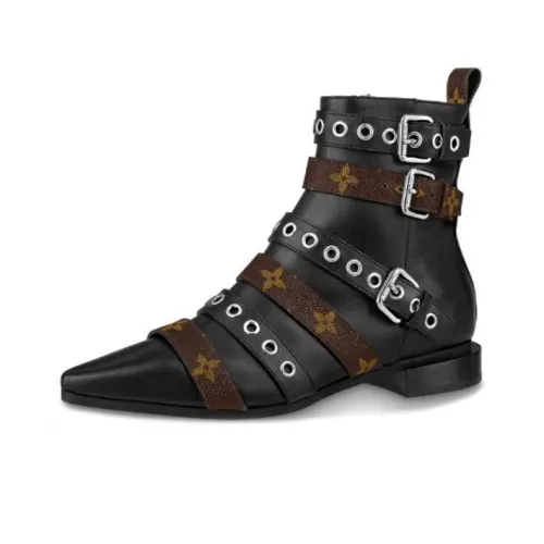 LOUIS VUITTON Jumble Ankle Boots Women's Black/Brown