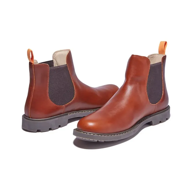 Timberland Belanger Chelsea Boots Men Red Brown-4