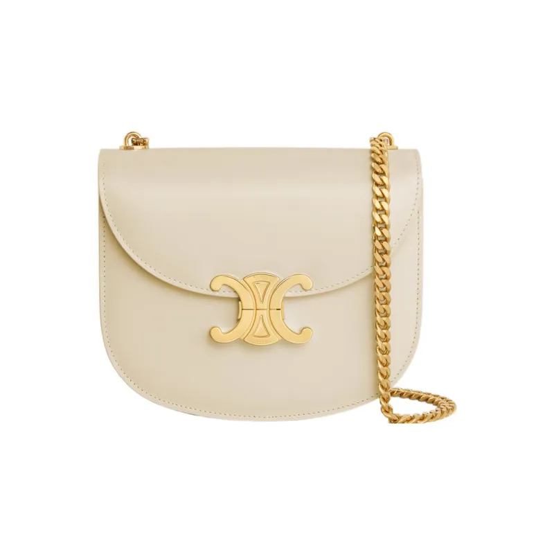 CELINE BesaceTriomphe Cow Leather Crossbody Bag, Shoulder Bag Women's Grassland Green-0