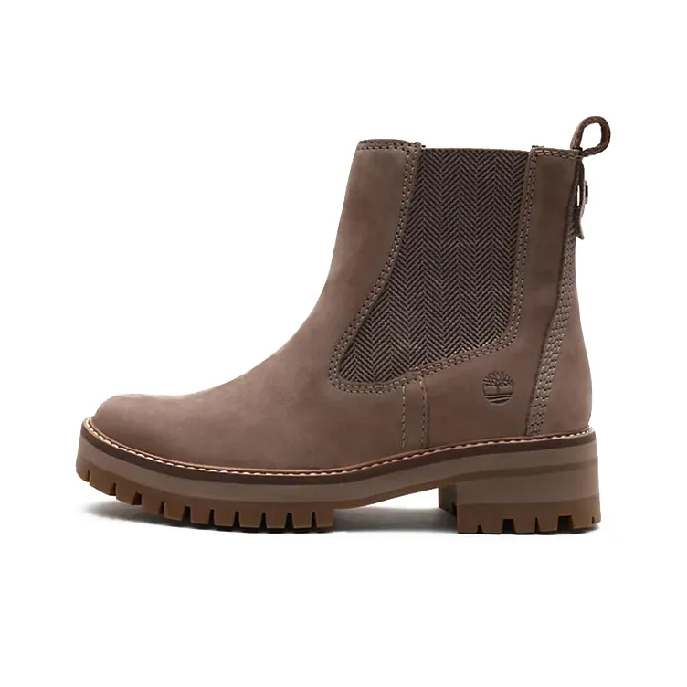 Timberland Courmayeur Valley Short Chelsea Boots Women's Taupe-0