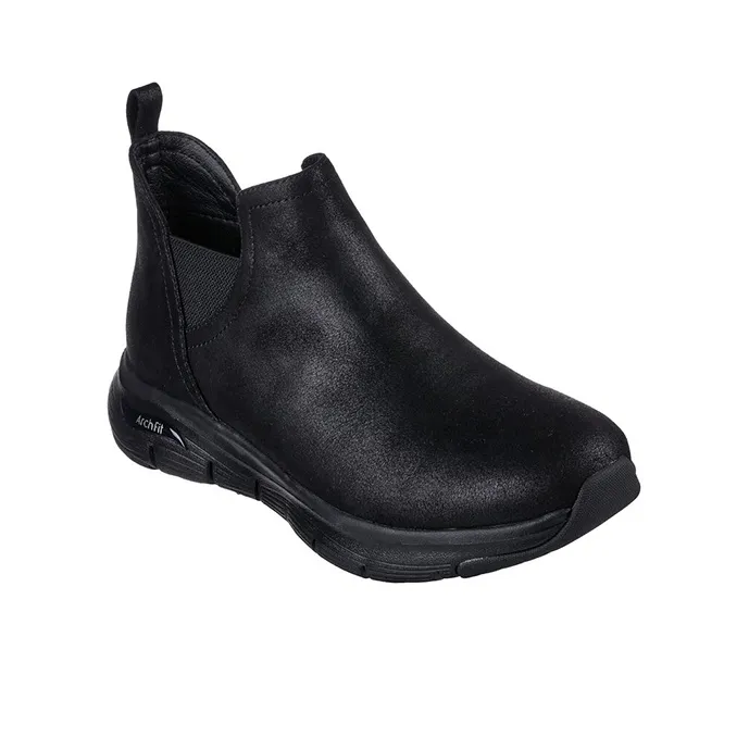 Skechers Arch Fit Smooth Ankle-Length Chelsea Boots Women's Black-2