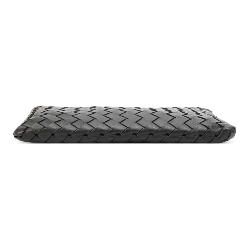 Bottega Veneta Leather Clutch Women's Black-4