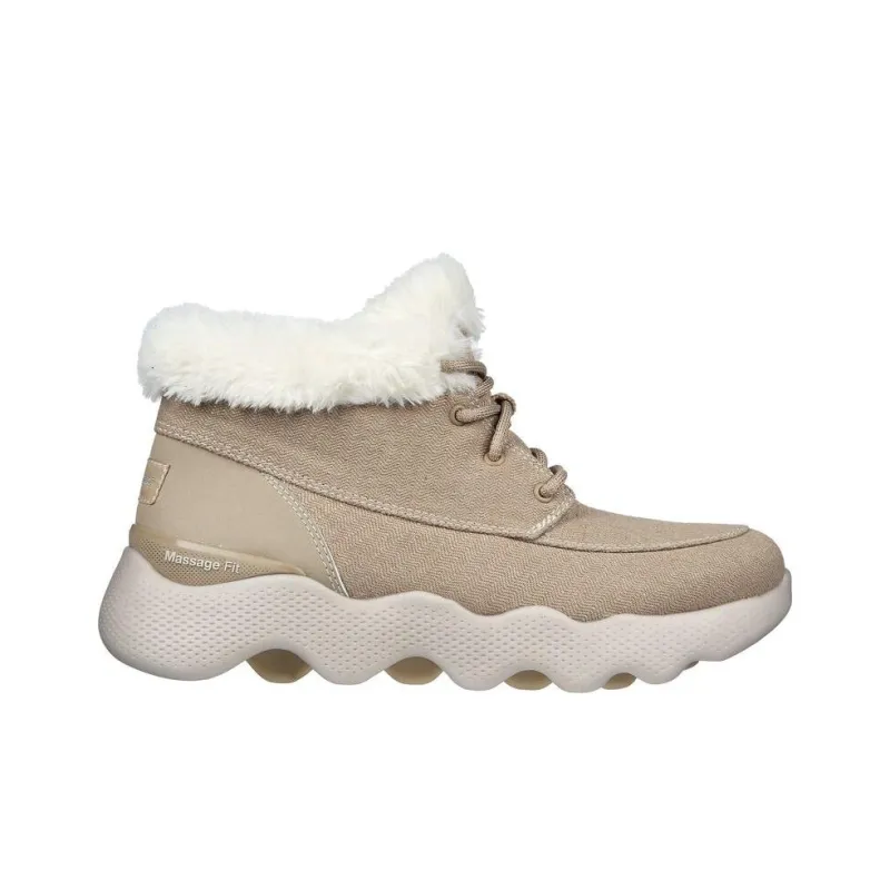 Skechers Go Walk Massage Fit Ankle Boots Women's Brown-1