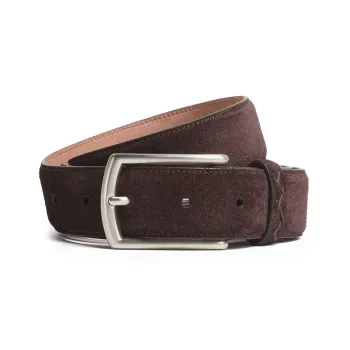 Zegna Decorative-stitch Suede Belt