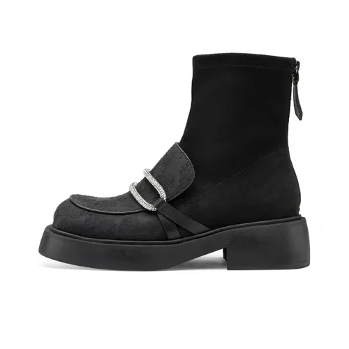 MIO Ankle Boots Women's Black Velvet