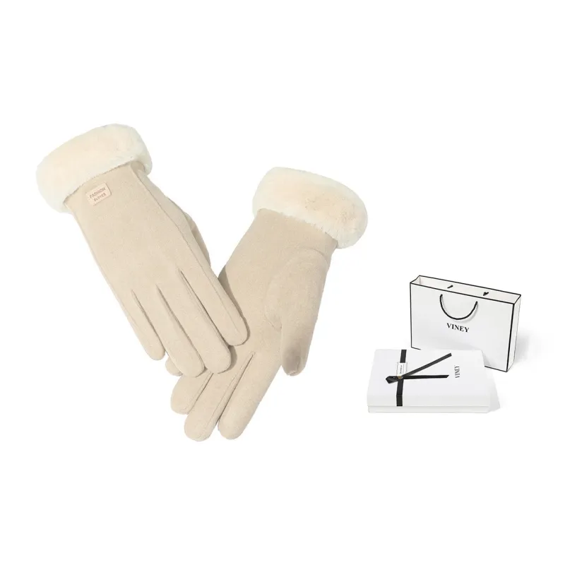 VINEY Polyester Knit Gloves Women's-0