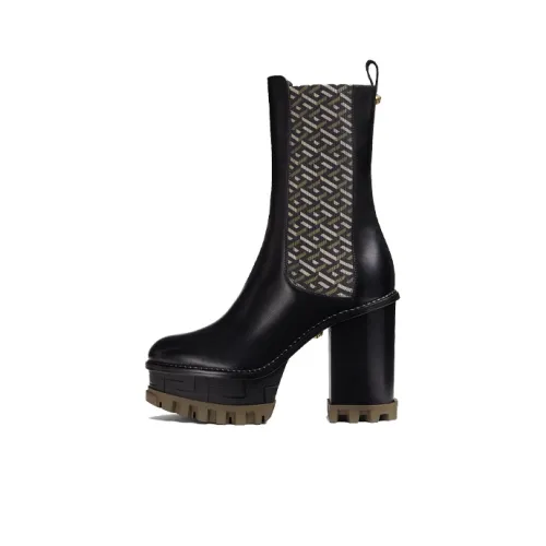 VERSACE La Greca Ankle Boots Women's Black