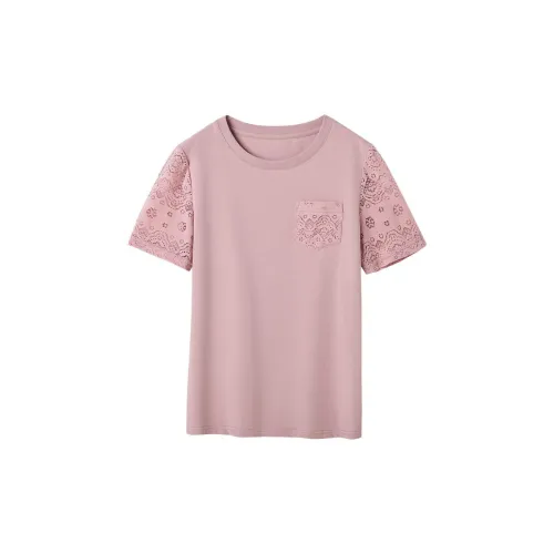 Dme T-Shirts Women's Sheer Pink