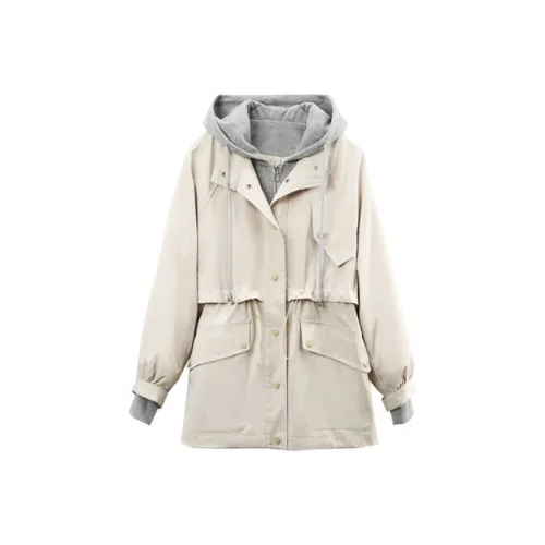 A paradise for awakening Trench Coats Women's Beige