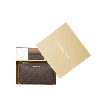 MICHAEL KORS Jet Set Artificial Leather Coin Purse Wallet Medium Size Women's Dark Brown