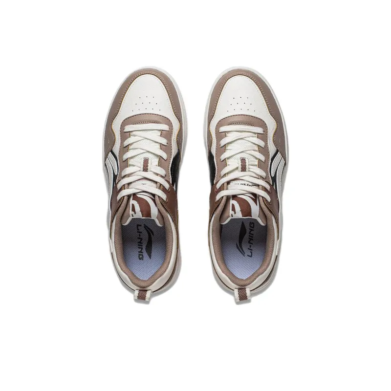 LiNing Qingyun Wear-Resistant Low-Top Skateboard Shoes Men's Mist White-3