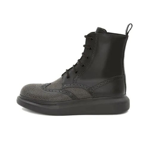 Alexander McQueen Ankle Boots Men Black/Silver