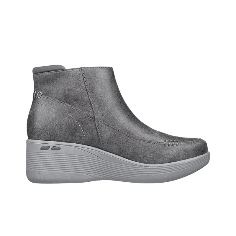 Skechers Pier Lite Natural Charm Ankle Boots Women's Gray-1