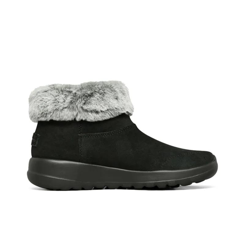 Skechers On The Go Joy Snow Boots Fur 'Black White' Women's-1