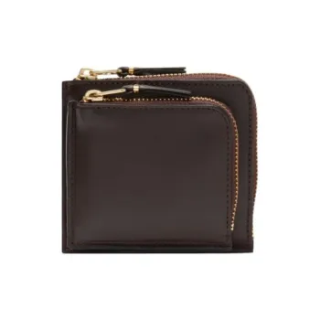 CDG Cow Leather Card Holder Wallet Regular Women's Brown