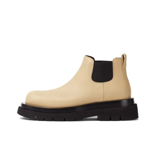 Bottega Veneta Lug Chelsea Boots Women's Caramel Color