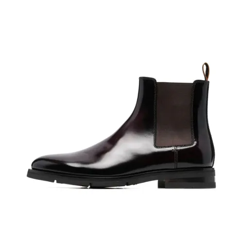 Santoni Chelsea Boots Men Burgundy