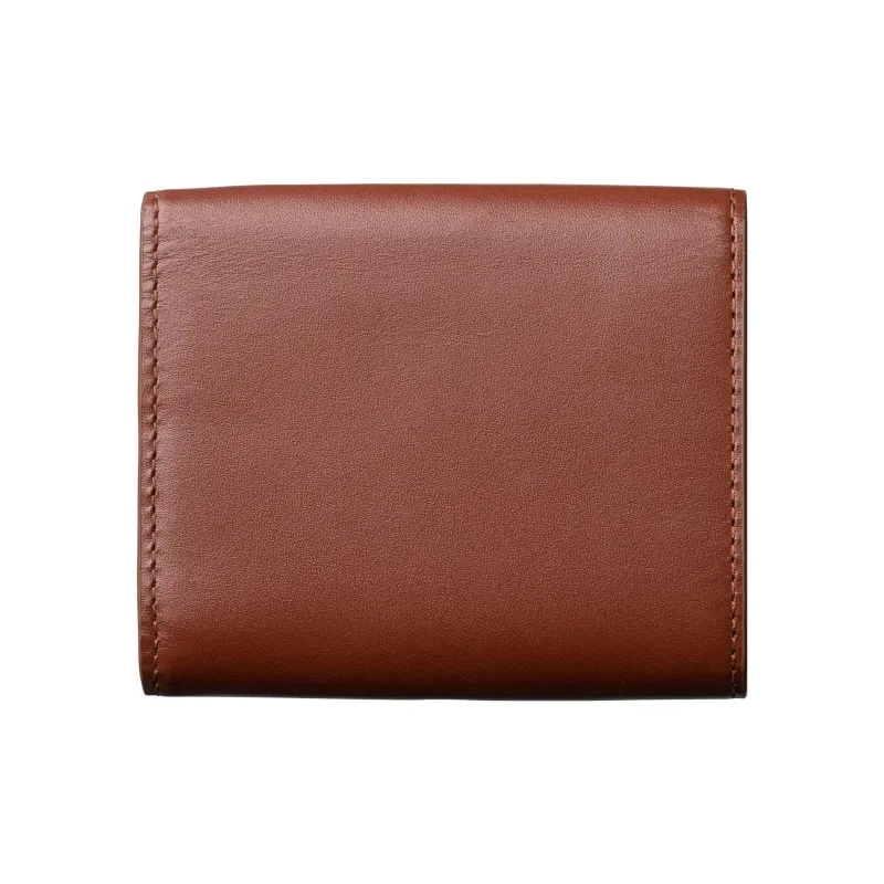 A.P.C Genève Leather Coin Purse Card Holder Wallet Women's Nut Brown-2