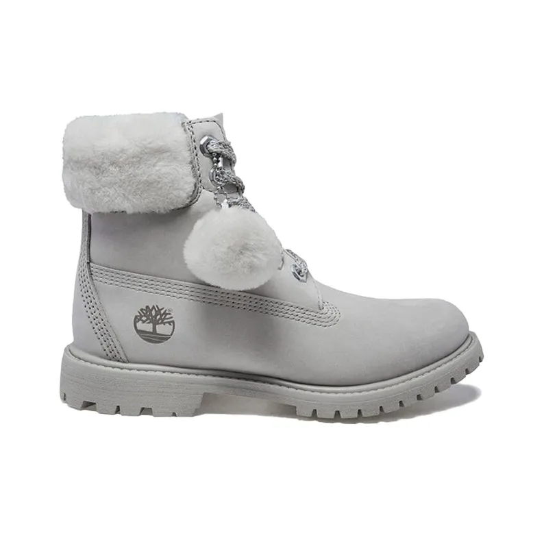 Timberland 6 Inch Shearling Premium Boots 'Beige' Women's-1
