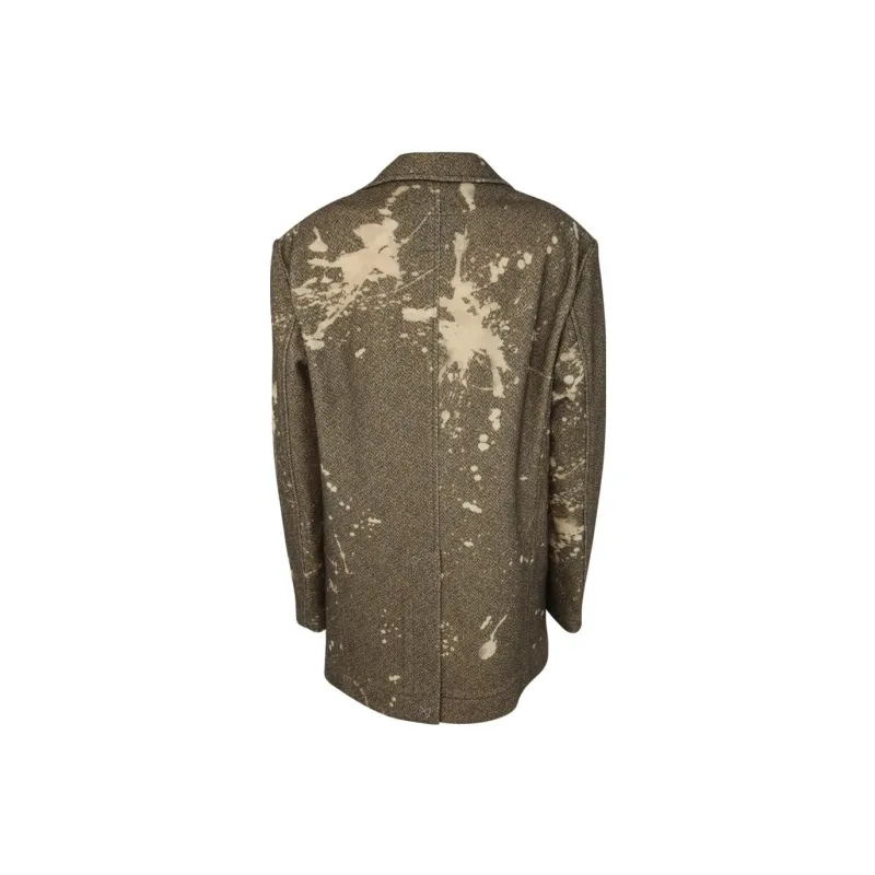 R13 Paint Splatter print Tweed Blazer-1