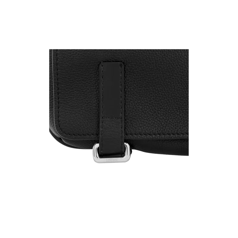 LOEWE Military Messenger Bag In Soft Grained Calfskin Xs Black-6