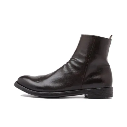 Officine Creative Hive Ankle Boots Men Dark Brown