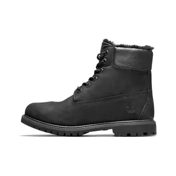 Timberland Women's 6 Inch Premium Boot 'Triple Black Shearling'