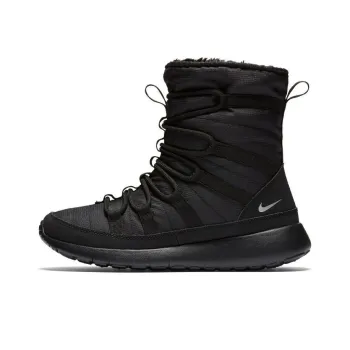 Nike Roshe One Hi Black Metallic Silver GS