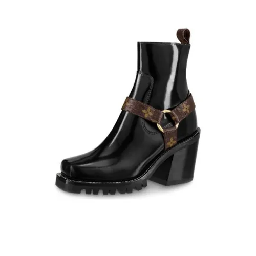 LOUIS VUITTON Limitless Ankle Boots Women's Black/Brown