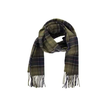 BARBOUR Tartan Checked Fringe Scarf