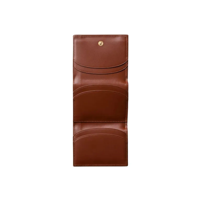 A.P.C Genève Leather Coin Purse Card Holder Wallet Women's Nut Brown-3