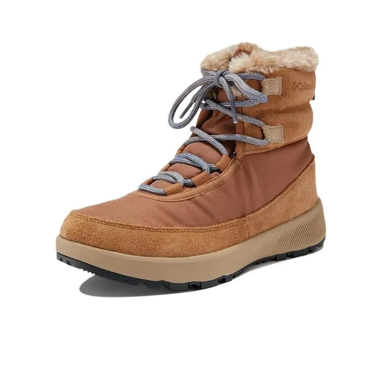 Columbia Slopeside Peak Durable Cushioning Short Snow Boots Women's Khaki-1