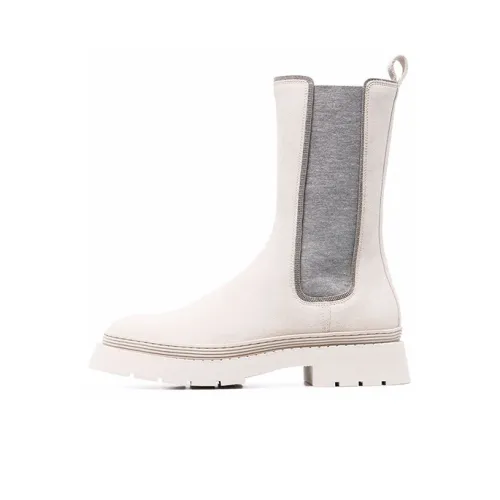 Brunello Cucinelli Chelsea Boots Women's White