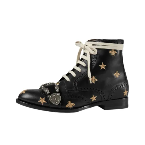 GUCCI Queercore Embroidered Brogue Boots