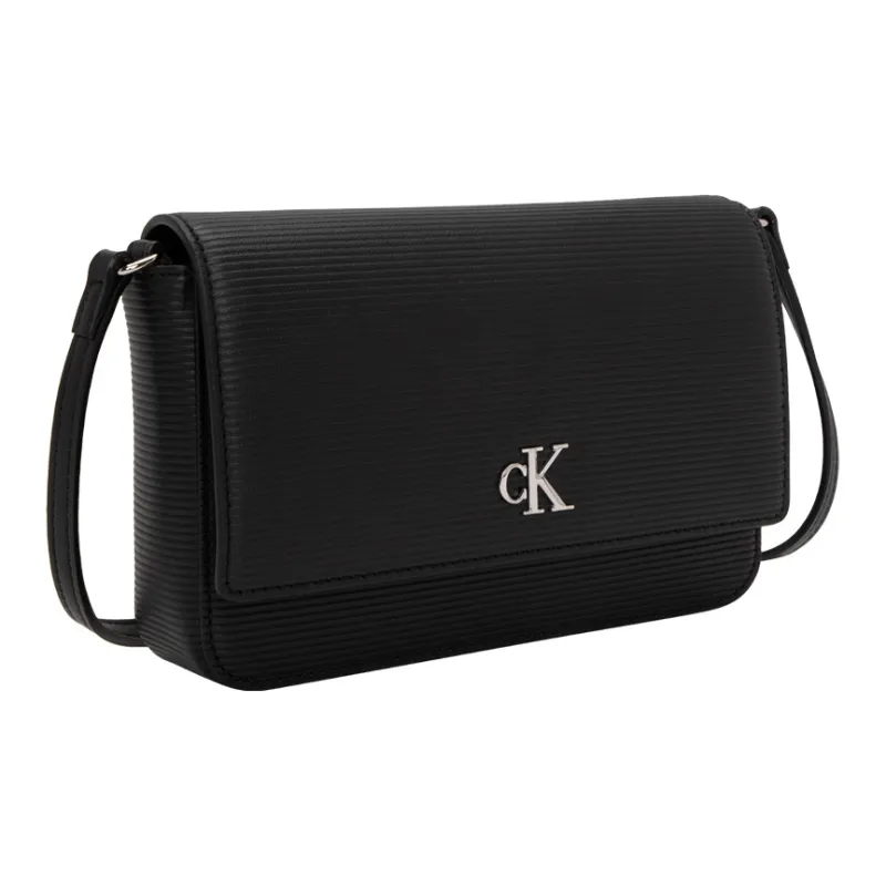 CALVIN KLEIN Synthetic Material Envelope Bag, Shoulder Bag, Crossbody Bag Medium Size Women's Space Black-1
